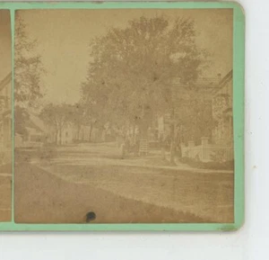 Street Scene Providence RI Rhode Island Wm Lombard Stereoview c1877 - Picture 1 of 3