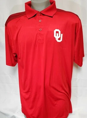 Camisa Polo Estilo Golf Para Hombres Fanatics NCAA Univ Oklahoma Sooners OU Rojo Poliéster Foto 1 de 4