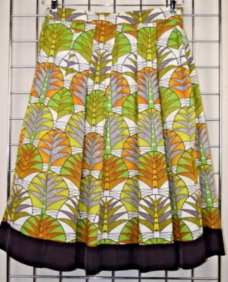 Falda Vintage Woo Talla M/L Años 90 Verde Amarillo Naranja Piña Caleidoscopio Algodón Foto 1 de 4