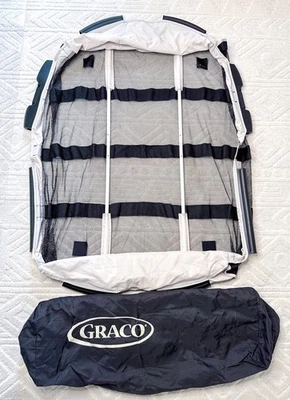Graco Pack N Play Playpen Clip On Mesh Bassinet Insert & Poles CURVED - Image 1 of 4