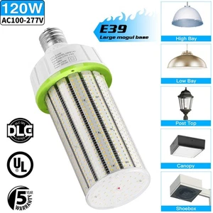 120W LED Corn Light Bulb E39 Mogul Base Warehouse Parking Lot Lamp 5000K 16800LM - Picture 1 of 12