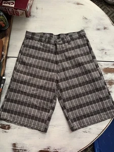 Dickies Herren Relaxed Fit grau weiß schwarz kariert Handy Tasche Arbeitsshorts 30 - Bild 1 von 10