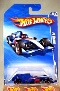 2010 Hot Wheels #149 HW Racing 1/10 F1 RACER blau mit schwarzen OH5 Speichen roten Felgen - Bild 1 von 5