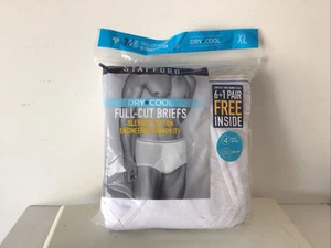 Stafford 7-Pack Mens Blended Cotton Briefs NWT Dry+Cool Full-Cut White Size XL - Picture 1 of 3