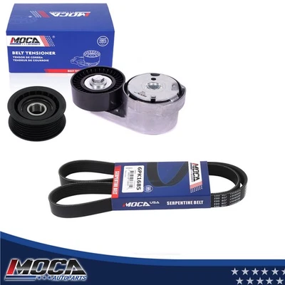 Serpentine Belt & Tensioner & Pulley for Chrysler 300 Dodge Charger Durango Jeep - Image 1 of 4