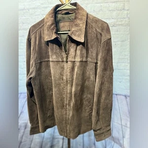John Ashford Tan Leather Coat Medium - Picture 1 of 11