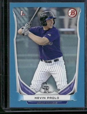 2014 Bowman Draft #DP123 Kevin Padlo Blue #/399 - Image 1 of 2