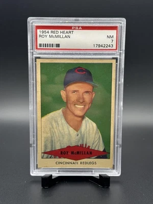 1954 Red Heart # Roy Mcmillan PSA 7 sellerRR - Image 1 of 2