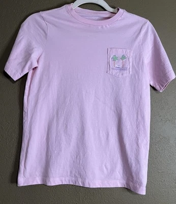 VINEYARD VINES Tropical Island Pocket Pink T-shirt Girl’s size Small - Image 1 of 4