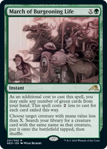 March of Burgeoning Life - Foil x1 NM Magic the Gathering 1x Kamigawa: Neon Dyna - Picture 1 of 1