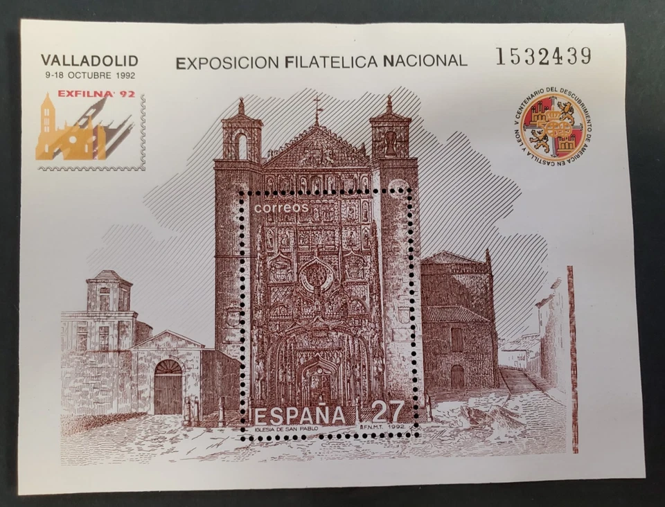 Spain,  nice MNH 1992 Stamp Exhibit mini sheet - Image 1 of 1
