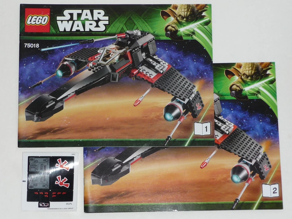 NO BRICKS! LEGO 75018 Star Wars Jek-14 Stealth Starfighter Instructions Stickers - Image 1 of 1