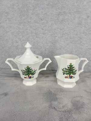 Nikko Colección Clásica Navidad Azúcar Cuenco Con Tapa y Crema Set 4" Foto 1 de 4