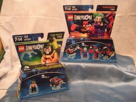 LEGO DIMENSIONS Bane Fun Pack 71240 & Joker/Harley Quinn Team Pack 71229 - LOT