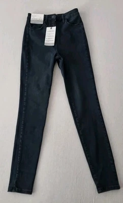 NEXT Hypercurve Jeans Size 12 L Long Navy Skinny Super High Waist New With tags  - Image 1 of 4