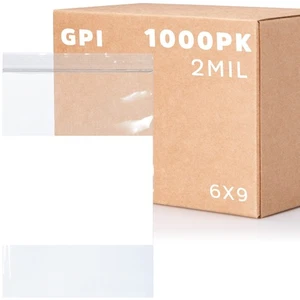 Bolsas de plástico transparente con cremallera - Estuche a granel de 1000 6" x 9" 2 mil de espesor... - Imagen 1 de 8