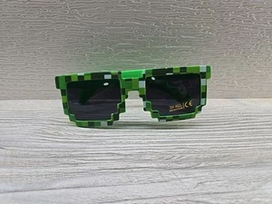Minecraft Green Pixelated 8-Bit Sunglasses Adult - Picture 1 of 6