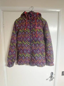 Roxy Ski Snow Jacket Multicolour Rare Dry Flight Tech Size XSmall Coat Winter - Picture 1 of 11