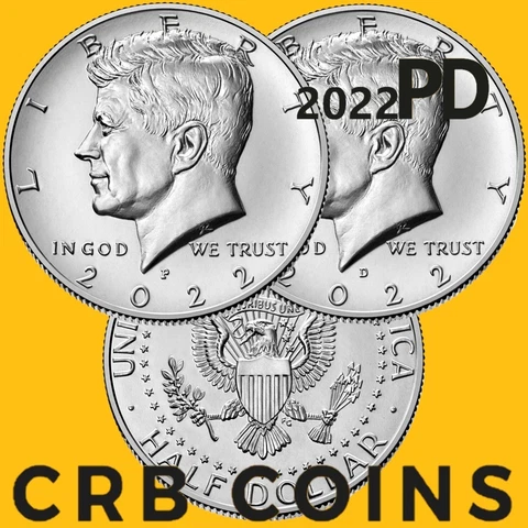 2022 P&D United States Kennedy Half Dollar 2 Coin Set - KM#A202b - (BU) - HD22PD Cover