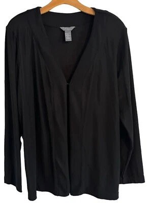 Chaqueta cárdigan Koret talla PXL negra elástica para mujer Foto 1 de 4