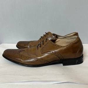 Zapatos de vestir Stacy Adams para hombre 11 marrón Oxford cuero equilibrio hechos por el hombre - Imagen 1 de 15