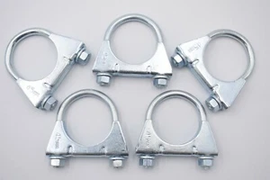 Universal M8 Auspuff 45mm U Bolzen Schwerlast Schellen mit Muttern 5 Stück - Bild 1 von 3