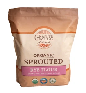 Granite Mill Farms Stone Ground Sprouted Organic Rye Flour, 5 lb - Picture 1 of 6