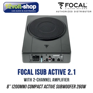 Subwoofer compacto 260W FOCAL ISUB ACTIVE 2.1 - 8" (200mm) con amplificador de 2 canales - Imagen 1 de 5
