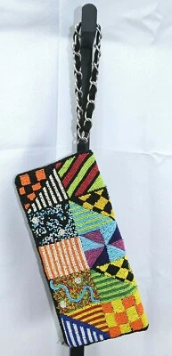 Forever 21 Bolso de Mano con Cuentas y Asa de Cadena RN#94981 100% Algodón Cierre de Cremallera Foto 1 de 4