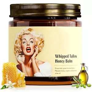 Whipped Beef Tallow and Honey Balm,Tallow Honey Balm,Tallow Face Moisturizer - Picture 1 of 6