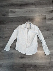 Aeropostale Men's Long Sleeve Button Up Shirt Large White 100% Cotton XS Formal - Picture 1 of 7