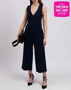 RRP€420 P.A.R.O.S.H. Tuta Crepe Taglia S Misto Lana Cropped Made in Italy - Foto 1 di 11
