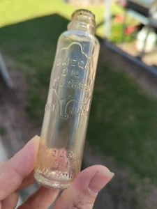 Boticario de farmacia vintage de 1900 Btl. Aceite Omega Druggist ""Its Green"" Nueva York - Imagen 1 de 8