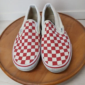 Vans Classic Slip-on Red/White Checkboard shoe #721356 - Picture 1 of 8