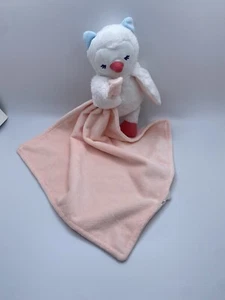 Carter’s White Owl Bird Lovey Pink Fleece Security Blanket Baby Rattle No Tags - Picture 1 of 14