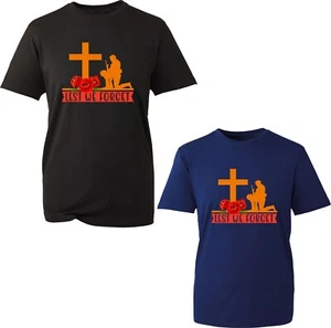 Lest We Forget T-Shirt British Veterans Armed Forces Remembrance Day Unisex Tops - Picture 1 of 4