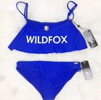 NWT Wildfox Staycation Bikini Set in Royal Blue Women's Sz S - Изображение 1 из 4