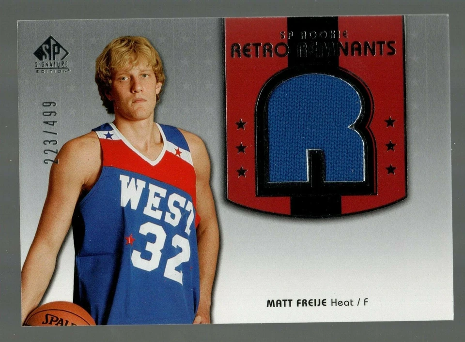 2004-05 SP Signature Edition #142 Matt Freije Jersey RC 223/499 - Image 1 of 1