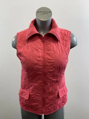 Peck & Peck Weekend Full Zip Vest Size Medium Pink Polyester Quilted Vest - Image 1 of 3