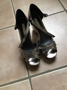 H&M High Heels Neu 38 Metallic Champagner Selber Pumps Sandalen - Bild 1 von 7