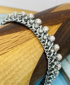 Vintage/Retro Nachlass Strass und Kunstperlen Knebelarmband 7 3/4" - Bild 1 von 14