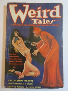 Weird Tales, March 1936 GD/VG Brundage Cover Art! Robert Howard Conan - Dragon! - Picture 1 of 5