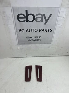 1986-1994 JAGUAR XJ6 XJ40 GENUINE REAR LEFT & RIGHT SEATBELT COVER TRIMS RED OEM - Picture 1 of 7