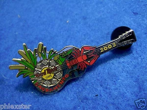 SACRAMENTO CRAWDAD CRAYFISH FESTIVAL CATTAILS GUITAR 2003 Hard Rock Cafe PIN - Picture 1 of 1