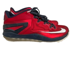 NIKE LEBRON XI 11 LOW "INDEPENDENCE DAY" UNIV RED-WHITE SZ 13 [642849-614] - Picture 1 of 6
