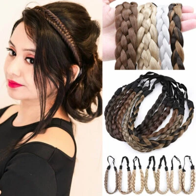 One Piece Extension Braided Headband Plaited Hair Band Hair Extensions Straight - Image 1 of 4