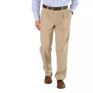 Neu mit Etikett Polo Ralph Lauren khaki Herrenhose Größe 36 36 x 34 1/2-Falte vorne NEU - Bild 1 von 4