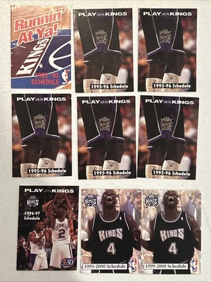 Sacramento Kings (Weber) NBA Pocket Schedules Misc Lot of 8 1992 - 2000 - Image 1 of 4