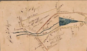 1870er Benjamin Franklin Myers Landvermessung - York County PA Mill Creek Straßen - Bild 1 von 5