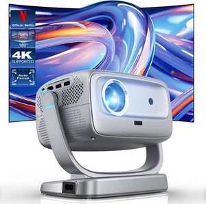4K Projector WiFi Bluetooth Portable Smart TV - Netflix Licensed- Dolby Audio - Picture 1 of 9